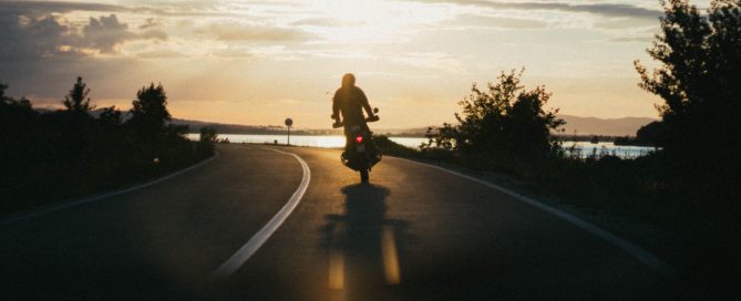 Motorcycle on the road